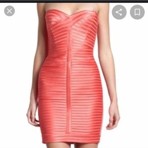 Coral BCBG Strapless dress